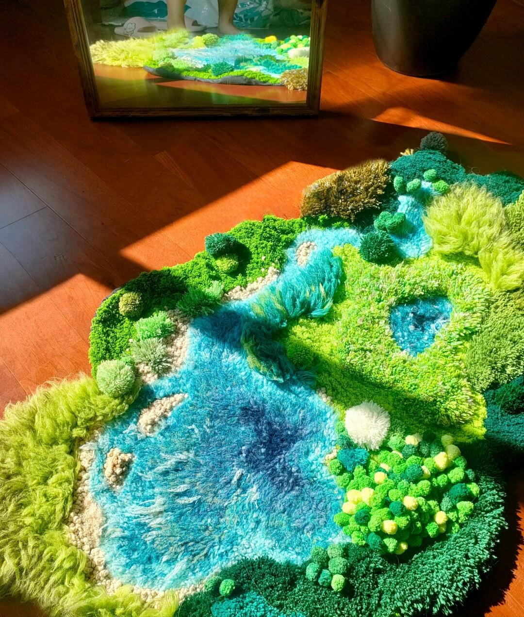 Salt Lake Moss Carpet, Latch Hook Kit, Beginner DIY Project with Tutorials