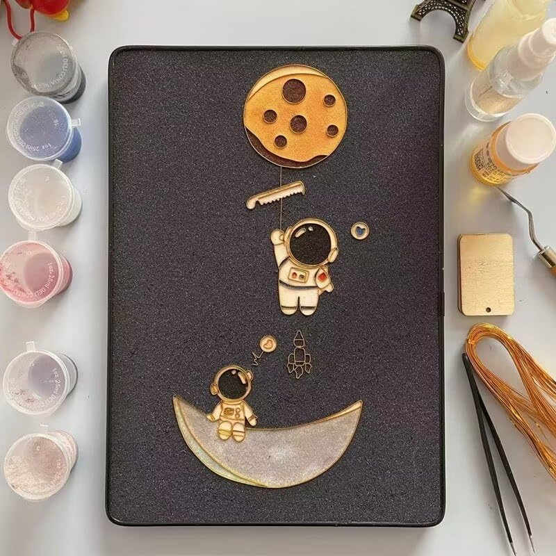 Little Astronaut, Beginner Cloisonne Enamel Filigree DIY Kit, with Tutorial& All Tools