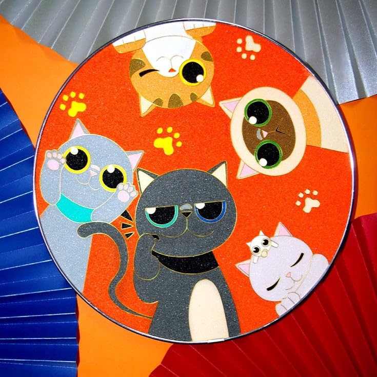 5 Cats, DIY Cloisonne Filigree Enamel Painting Kit, with Tutorial& All Tools