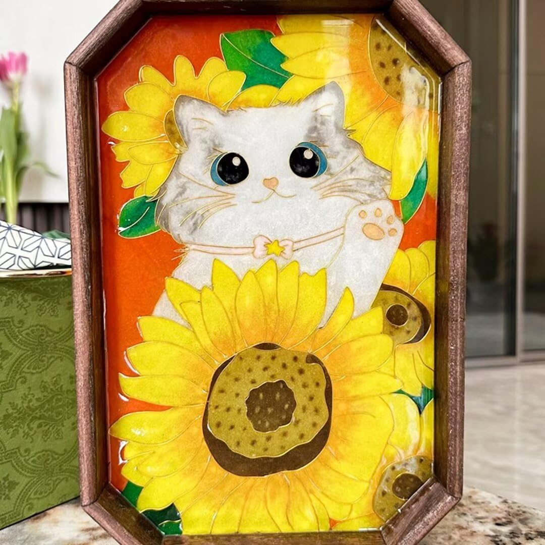 Filigree on Glass, DIY Cloisonne Filigree Enamel Painting Kit, with Tutorial& All Tools
