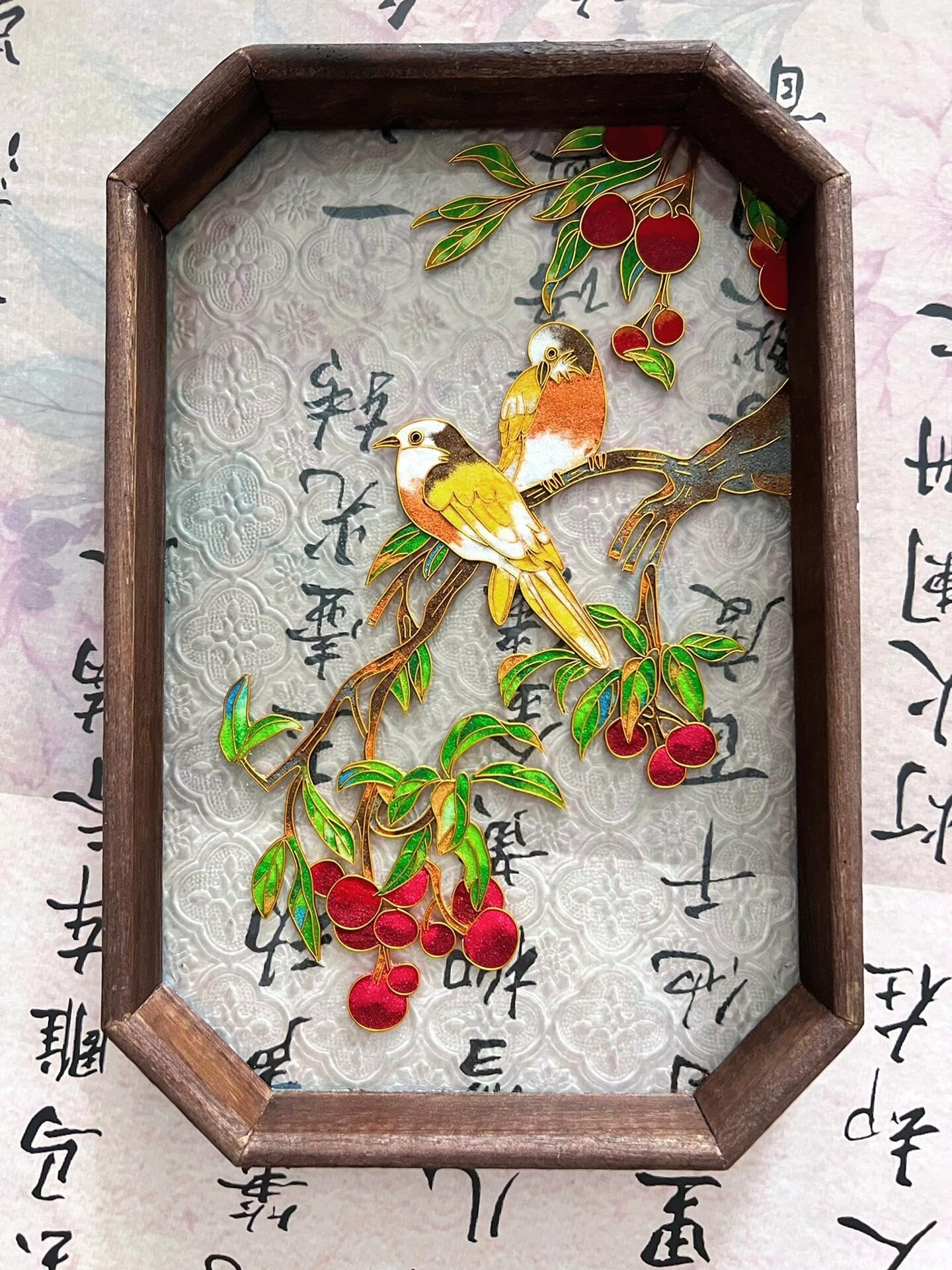 Fruits Filigree on Glass, DIY Cloisonne Filigree Enamel Painting Kit, with Tutorial& All Tools