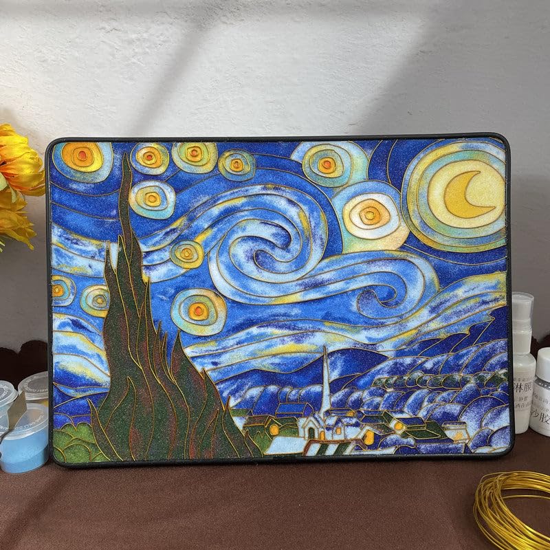 Van Gogh, DIY Cloisonne Filigree Enamel Kit, with Tutorial& All Tools