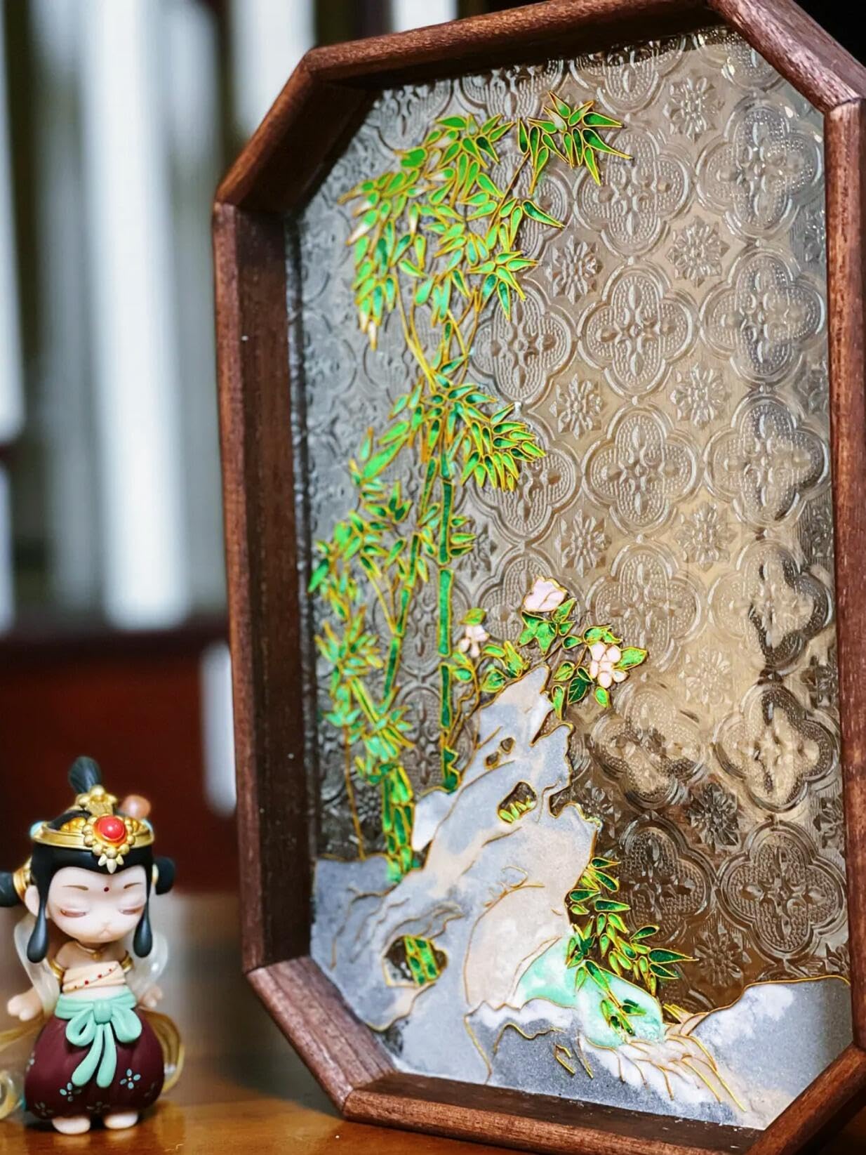 Bamboo Filigree on Glass, DIY Cloisonne Filigree Enamel Painting Kit, with Tutorial& All Tools