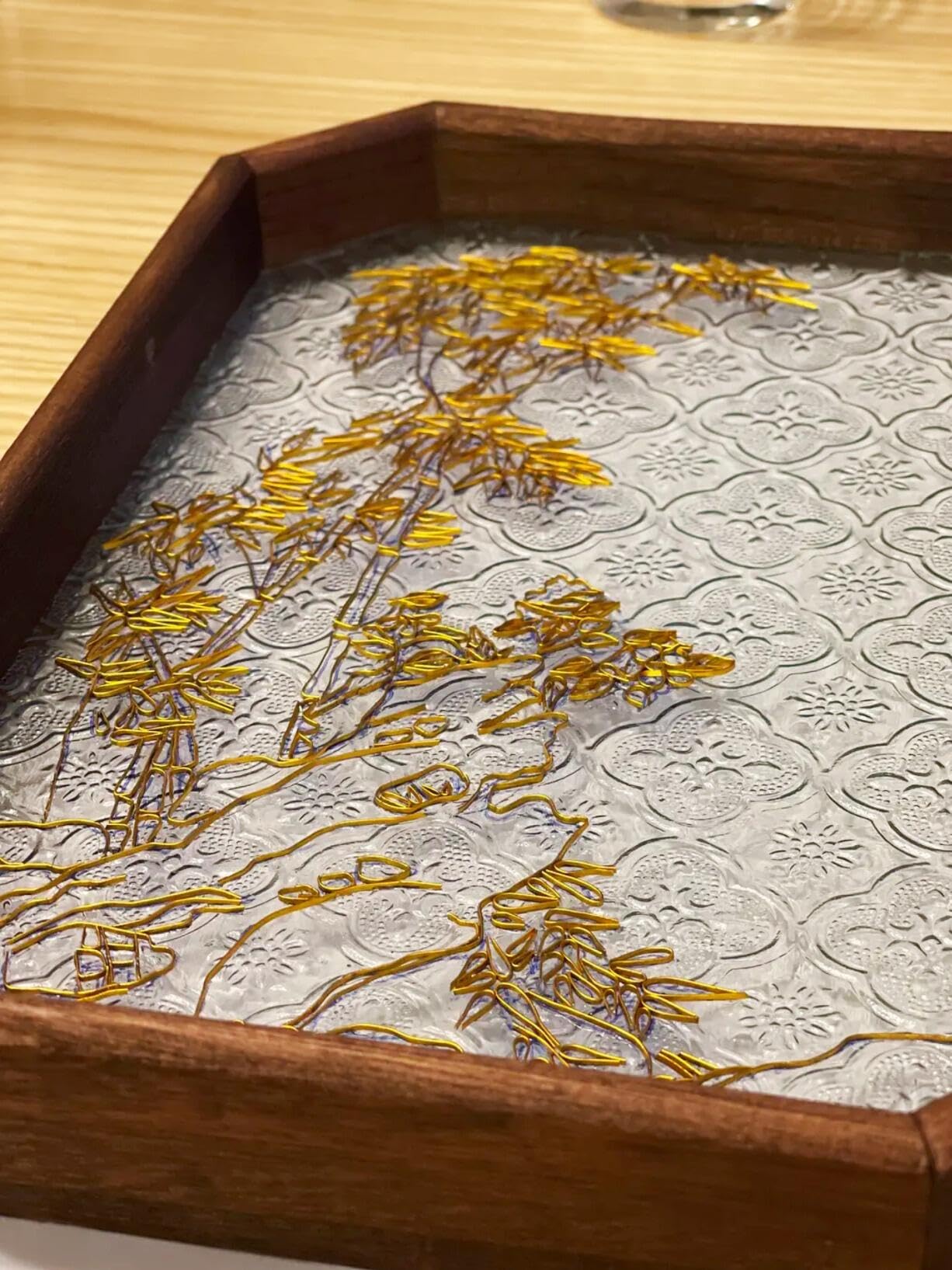 Bamboo Filigree on Glass, DIY Cloisonne Filigree Enamel Painting Kit, with Tutorial& All Tools