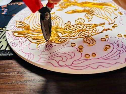 Taichi Koi Fish, DIY Cloisonne Filigree Enamel Painting Kit, with Tutorial& All Tools
