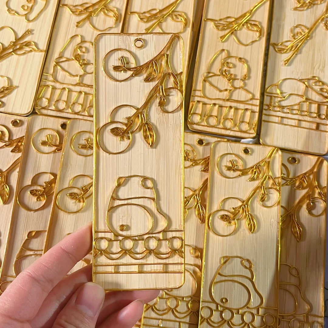 3PCs Panda Bookmarks, DIY Cloisonne Filigree Enamel Painting Kit, with Tutorial& All Tools