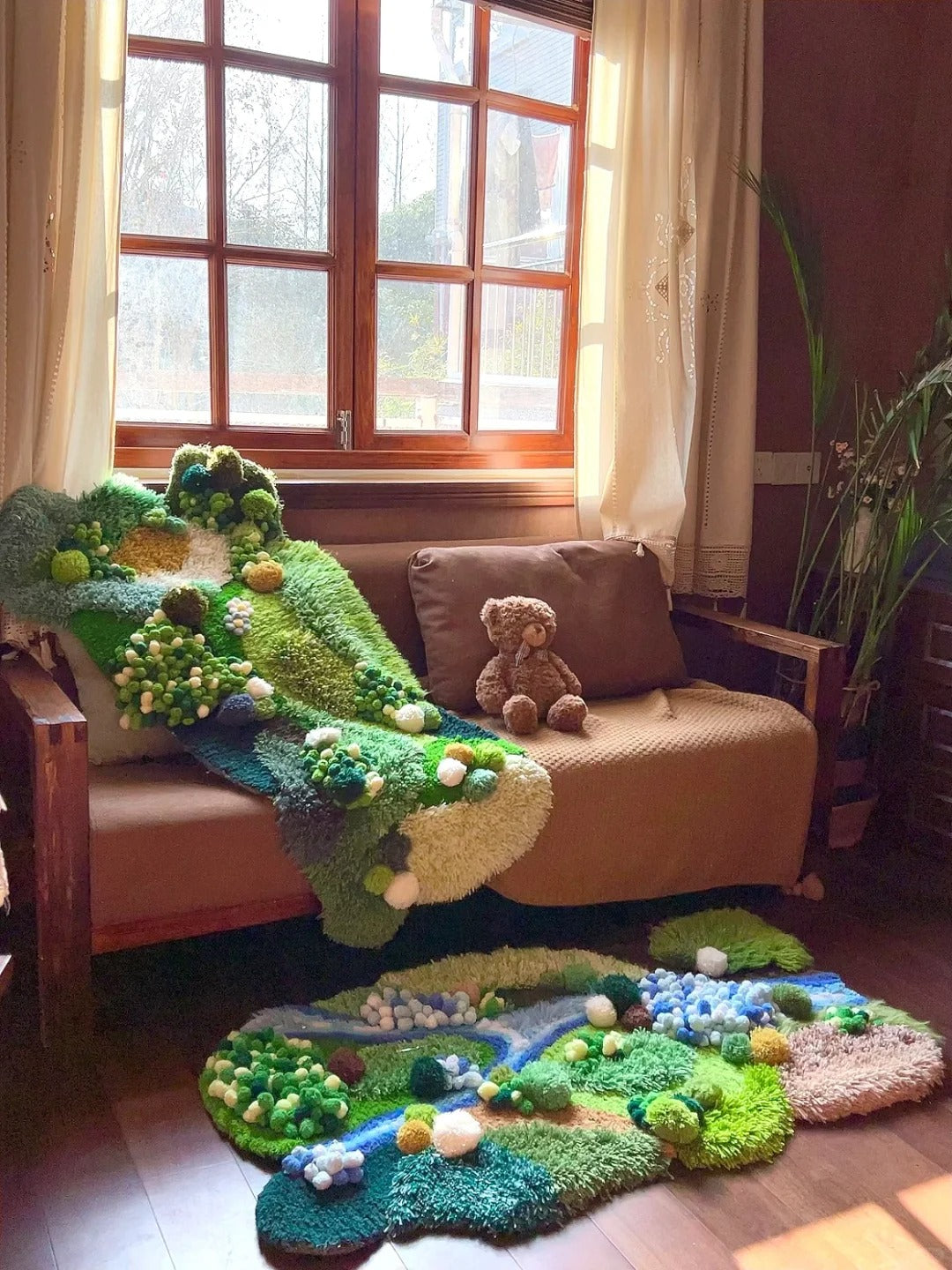 Moss Carpet, Latch Hook Kit, Beginner DIY Project with Tutorials