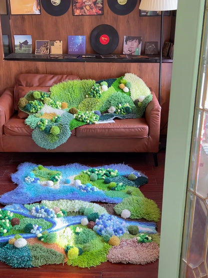 Moss Carpet, Latch Hook Kit, Beginner DIY Project with Tutorials