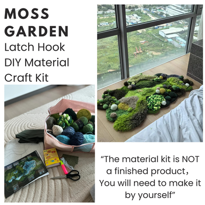 Moss Carpet, Latch Hook Kit, Beginner DIY Project with Tutorials