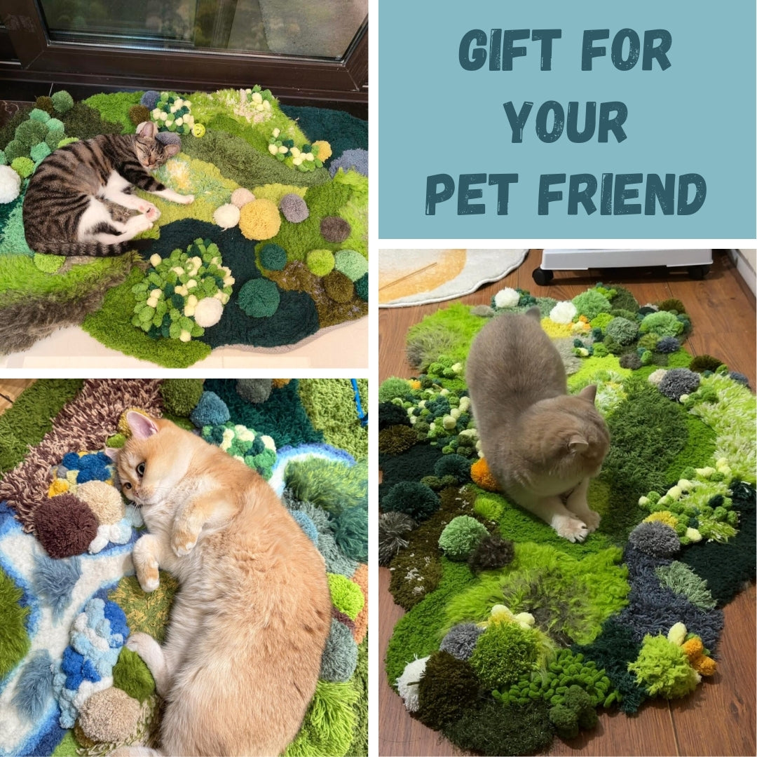 Moss Carpet, Latch Hook Kit, Beginner DIY Project with Tutorials