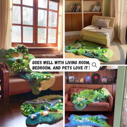 Moss Carpet, Latch Hook Kit, Beginner DIY Project with Tutorials