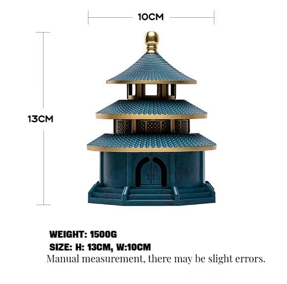 Tiantan Chinese Palace, Blue Copper Incense Burner,Home Decor Aromatherapy Ornament