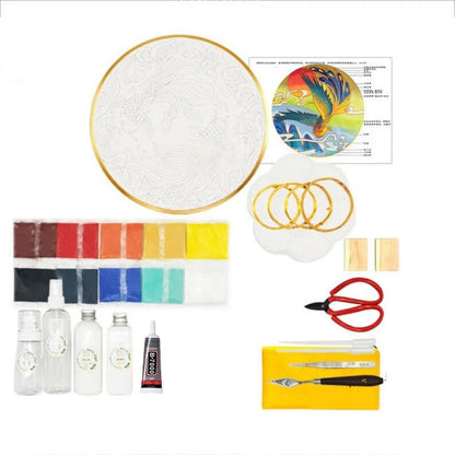 Phoenix,Beginner Cloisonné Enamel DIY Kit, with Tutorial& All Tools