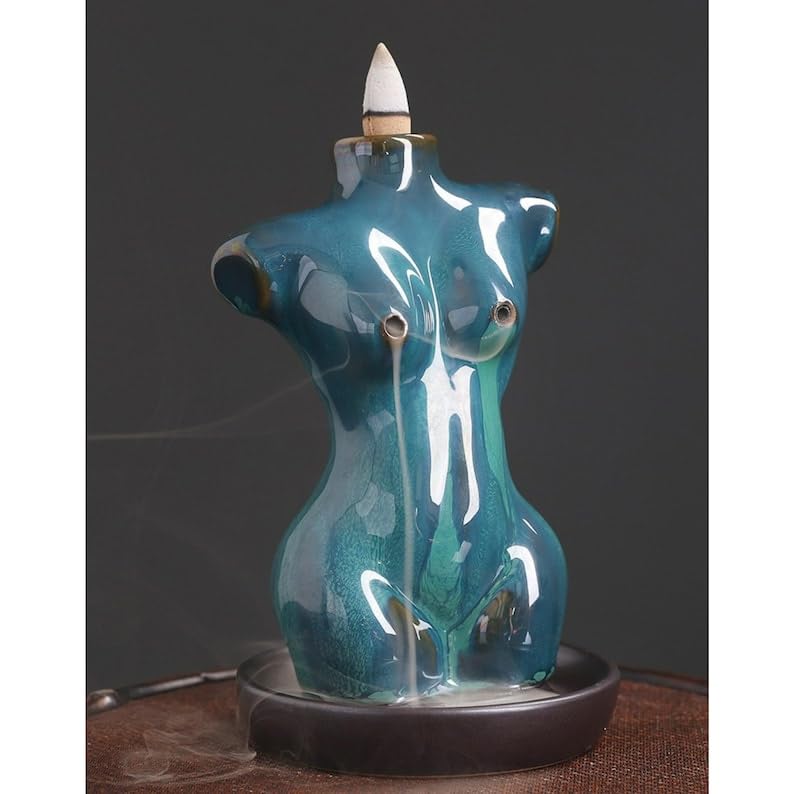 Women Statue,Waterfall Backflow Burner,Home Decor Aromatherapy Ornament