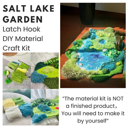 Salt Lake Moss Carpet, Latch Hook Kit, Beginner DIY Project with Tutorials