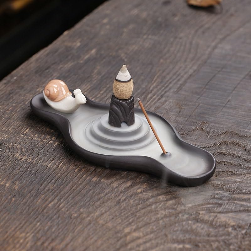 Purple Sand,2-Way,Ceramic Incense Holder,Home Decor Aromatherapy Ornament