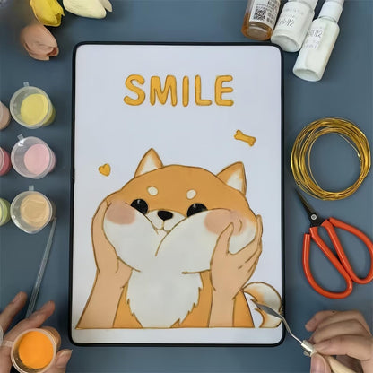 Dogs, DIY Cloisonne Filigree Enamel Kit, with Tutorial& All Tools