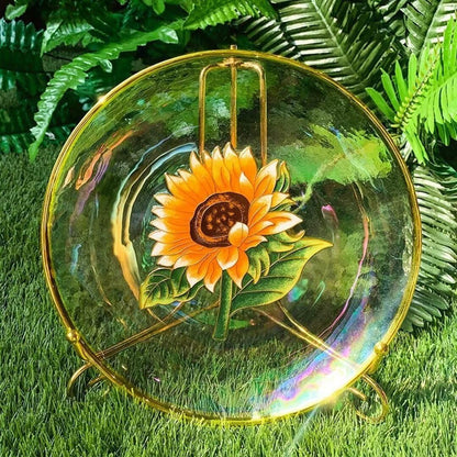 Cloisonne DIY Kit Suitable for Beginners,Lotus On Acrylic Plate,Home Decoration,Including All Tools,Paint by Numbers Kit,Pre-Drawn Painting for Adults and Kids,6" Diameter