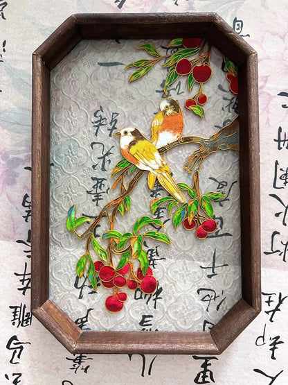 Fruits Filigree on Glass, DIY Cloisonne Filigree Enamel Painting Kit, with Tutorial& All Tools