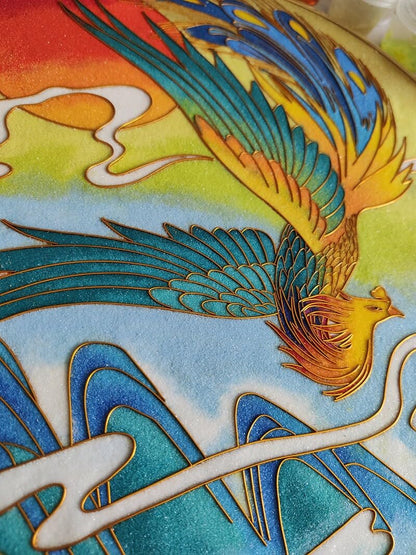 Phoenix,Beginner Cloisonné Enamel DIY Kit, with Tutorial& All Tools