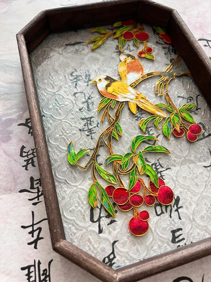 Fruits Filigree on Glass, DIY Cloisonne Filigree Enamel Painting Kit, with Tutorial& All Tools