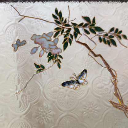 Oriental Garden Filigree on Glass, DIY Cloisonne Filigree Enamel Painting Kit, with Tutorial& All Tools