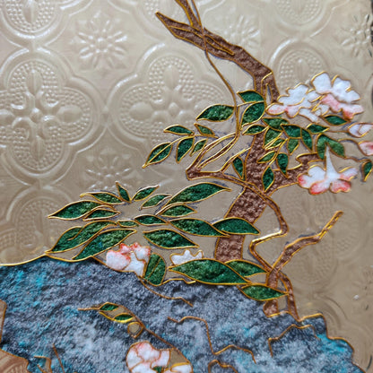Oriental Garden Filigree on Glass, DIY Cloisonne Filigree Enamel Painting Kit, with Tutorial& All Tools