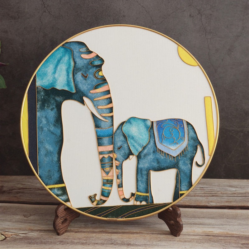 Elephant,Beginner Cloisonne Enamel DIY Kit, with Tutorial& All Tools