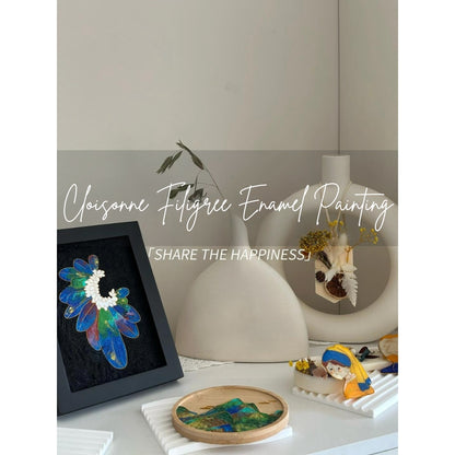 Spring Cranes, DIY Cloisonne Filigree Enamel Kit, with Tutorial& All Tools