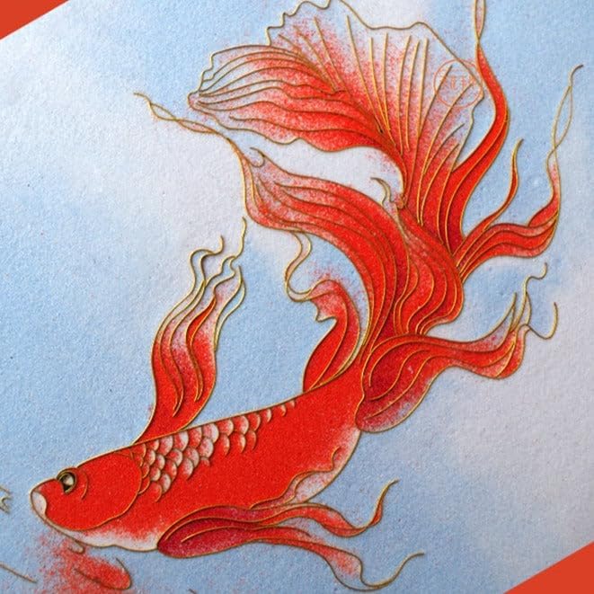 Betta Fish, DIY Cloisonne Filigree Enamel Kit, with Tutorial& All Tools