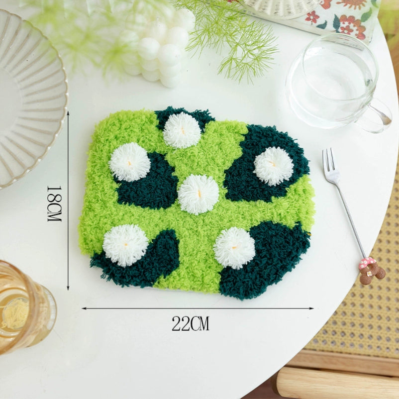 Latch Hook Kit Moss Carpet Coaster Handmade DIY Material Package Novice Zero Basic Ins Gift for Girlfriends Ornament Living Room Homemade