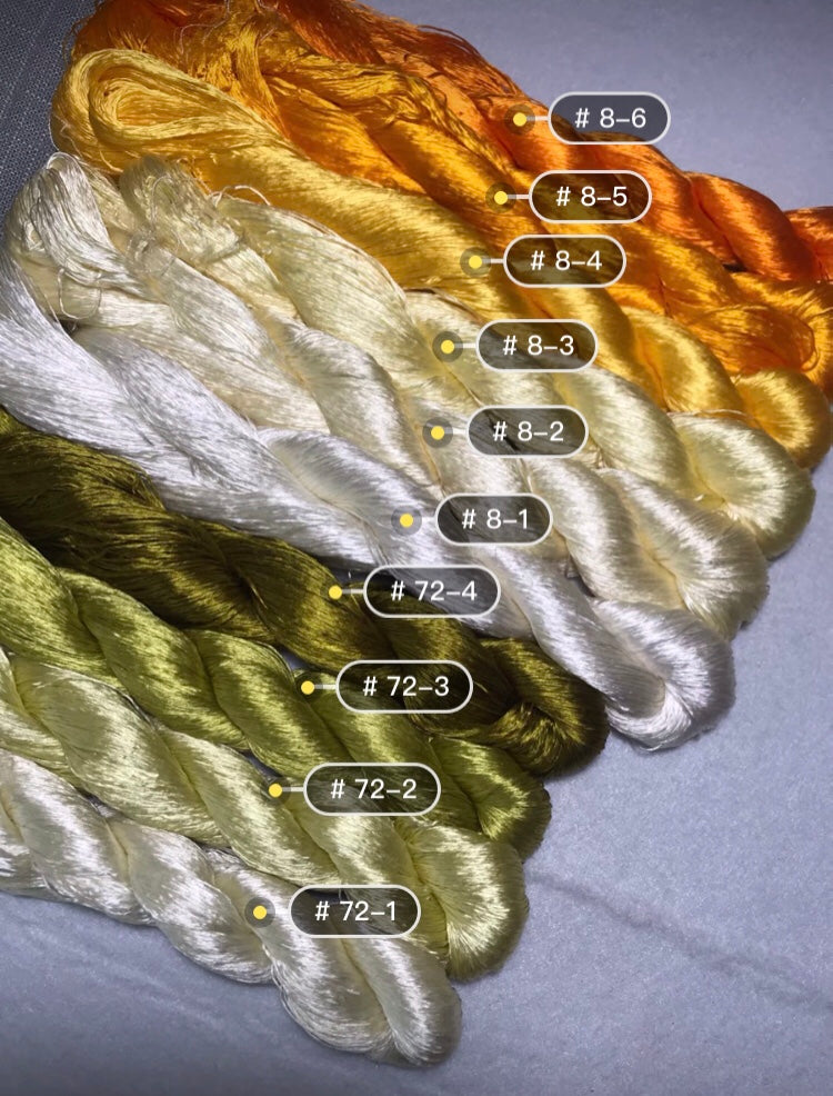 Untwisted Hand-dyed Mulberry Silk Floss Threads -1 Giant Skein 420 m,Velvet Flower Making Material