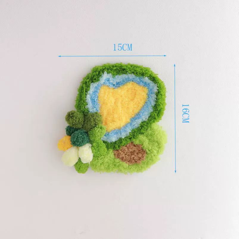 Latch Hook Kits DIY Moss Carpet Material Package Coaster Forest Handmade Mesh Cloth Decorative Painting Creative Gift Ins Handmade