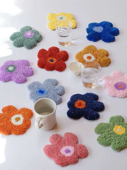 Embroidered Coaster DIY Material Bag, Wool Woven Refrigerator Sticker Bag Hanging Handmade Gift