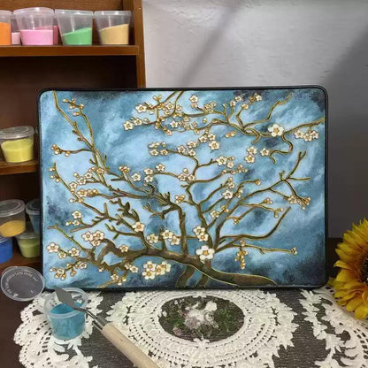 Van Gogh Almond Blossom, DIY Cloisonne Filigree Enamel Kit, with Tutorial& All Tools