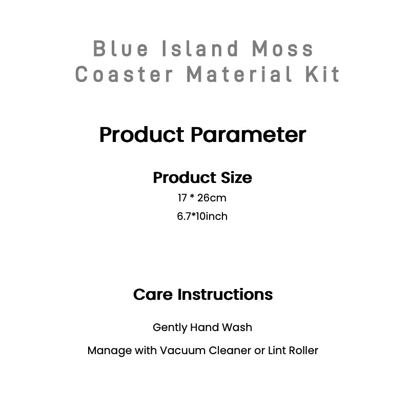 Latch Hook DIY Kit Blue Island Moss Coaster All in One Material Pack with Tutorial DIY Gift Handmade