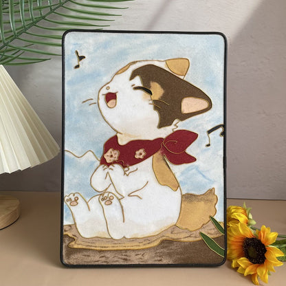 Singing Cat, DIY Cloisonne Filigree Enamel Kit, with Tutorial& All Tools