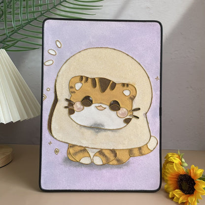 Toast Cat, DIY Cloisonne Filigree Enamel Kit, with Tutorial& All Tools