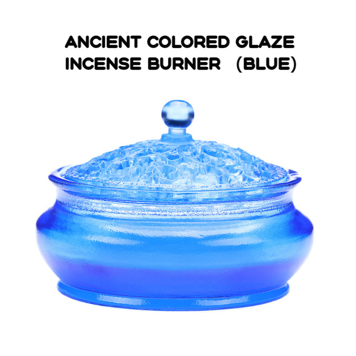 Ancient Colored Glaze Crystal Incense Burner