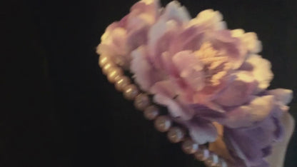 [Video]Purple Peony Tiara-Beginner Silk Flower DIY Kit-Portion for 2-Materials Only-with Free Detailed Tutorial