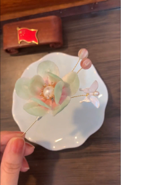 [Video]Green Sakura-Beginner Silk Flower DIY Kit-Portion for 2-Materials Only-with Free Detailed Tutorial