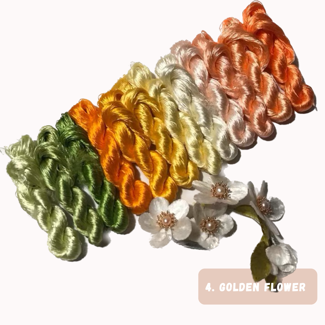 Untwisted Hand-dyed Mulberry Silk Floss Threads Combo-12 Skeins,Velvet Flower Making Material