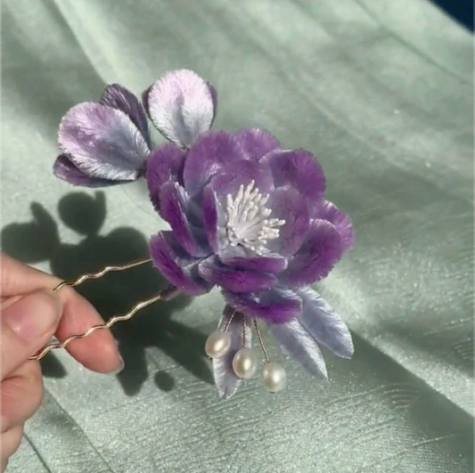 [Video]Purple Peony-Beginner Silk Flower DIY Kit-Portion for 2-Materials Only-with Free Detailed Tutorial