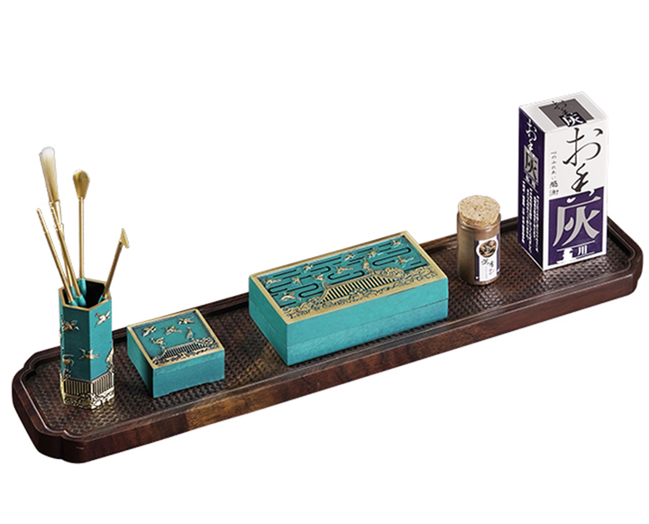 New Chinese Pure Copper Blue Incense Seal Set With Auspicious Crane Figure,Gift Box