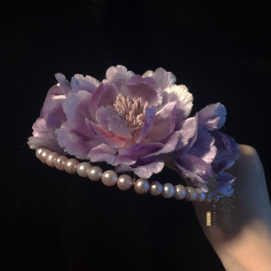 [Video]Purple Peony Tiara-Beginner Silk Flower DIY Kit-Portion for 2-Materials Only-with Free Detailed Tutorial