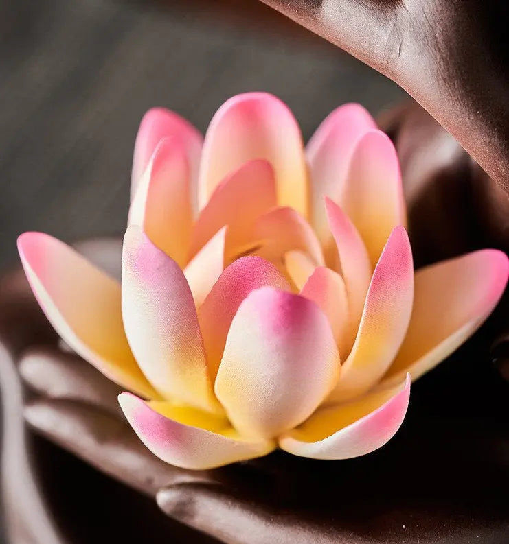 Circular Incense Lamp with Lotus