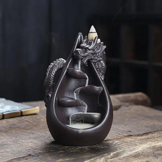 Dragon Surrounding Mountain,Waterfall Backflow Incense Holder