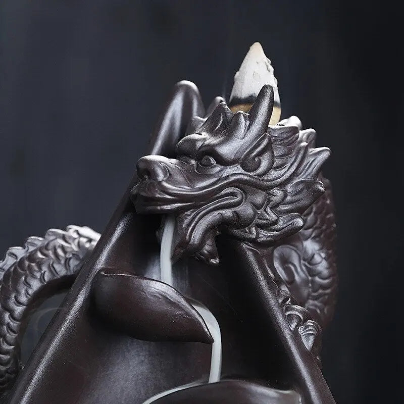 Dragon Surrounding Mountain,Waterfall Backflow Incense Holder