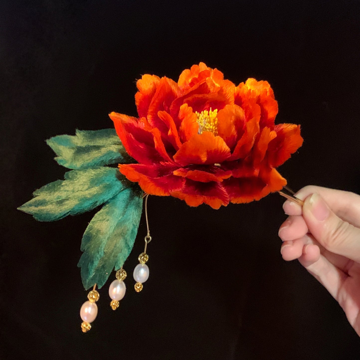 [Video]Red Peony-Beginner Silk Flower DIY Kit-Portion for 2-Materials Only-with Free Detailed Tutorial