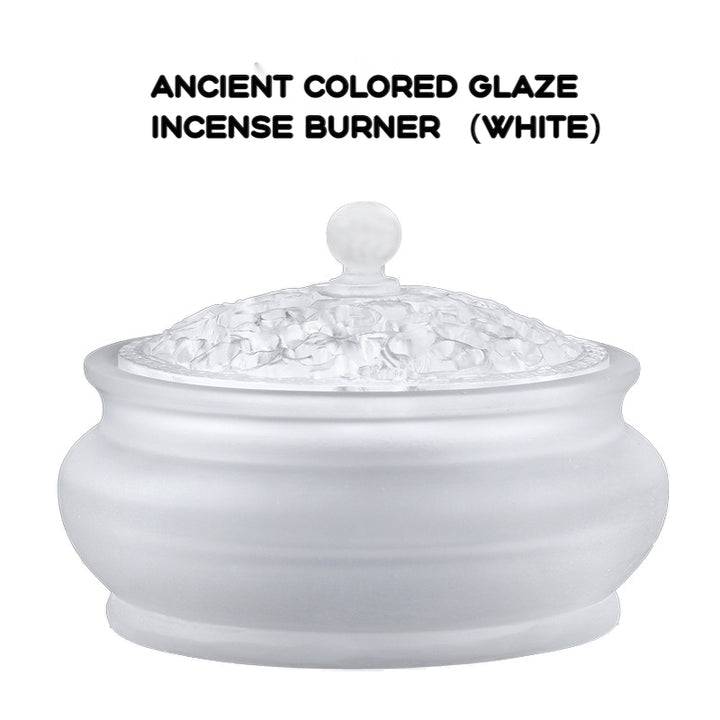 Ancient Colored Glaze Crystal Incense Burner